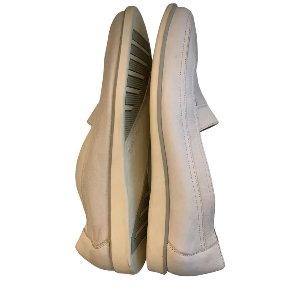Bally Loafers leather white women's size 9 - Picture 2 of 3